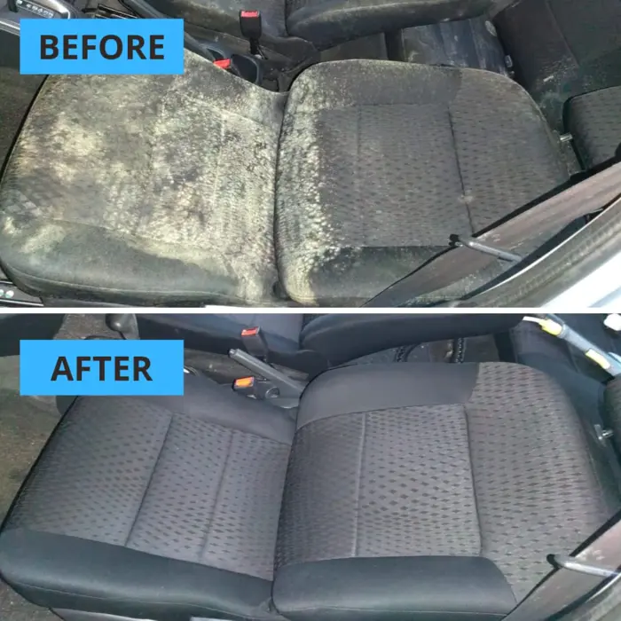 Hasil cuci kusyen kereta